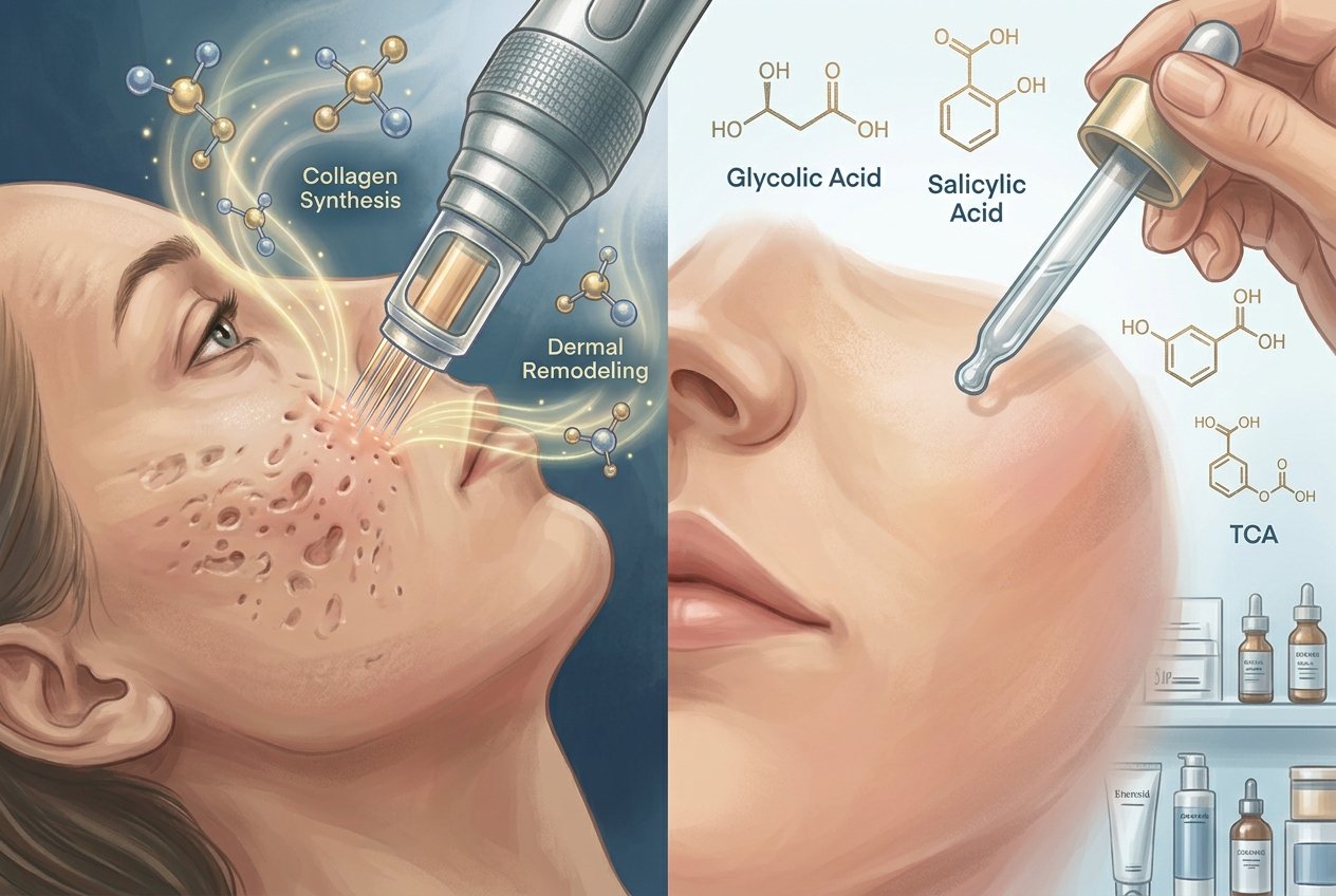 what is the best treatment for acne scars? is it procedures or serums?
